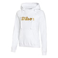 Script Hoody Damen - weiß, gold