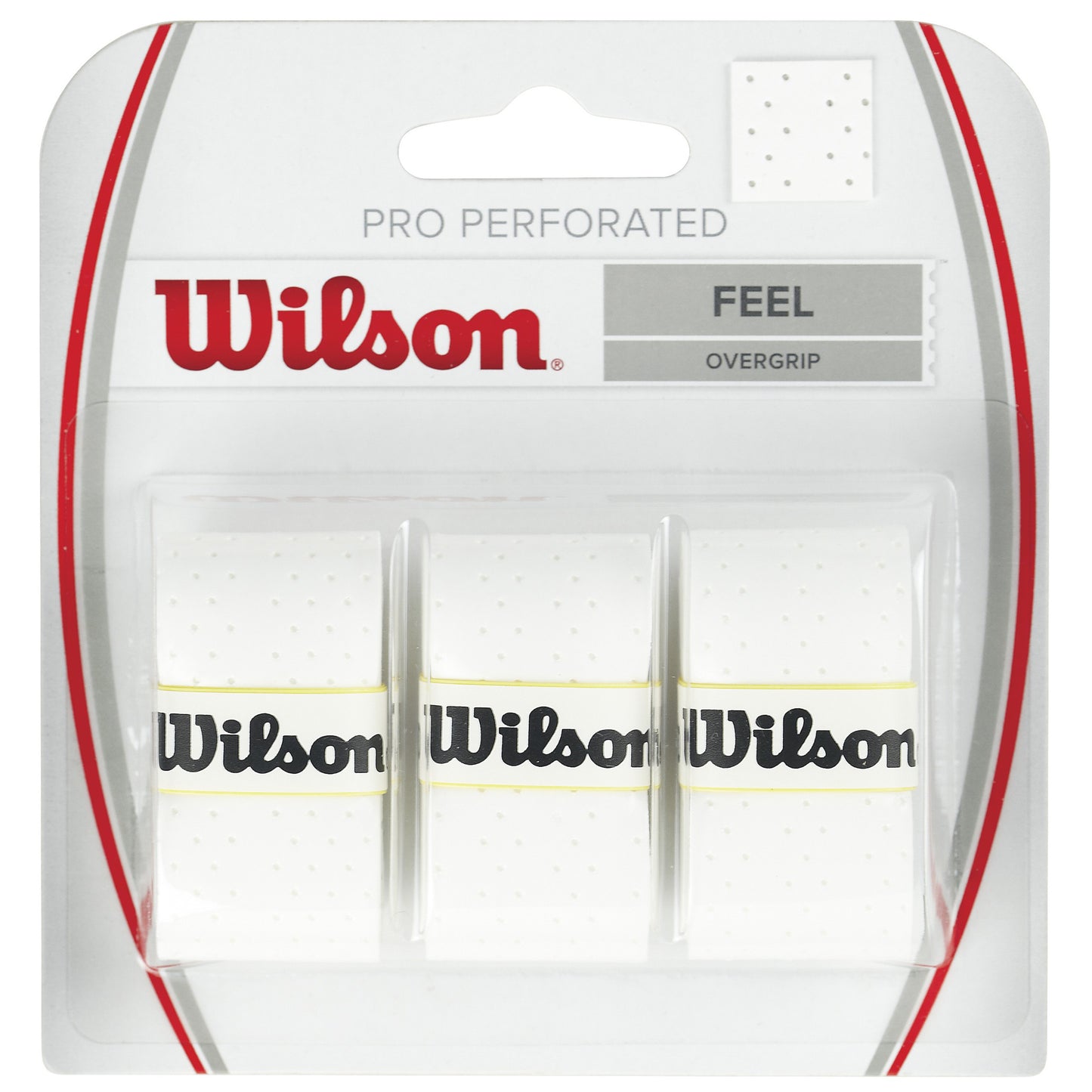 Wilson Pro Overgrip Perforated 3er Pack-Weiß