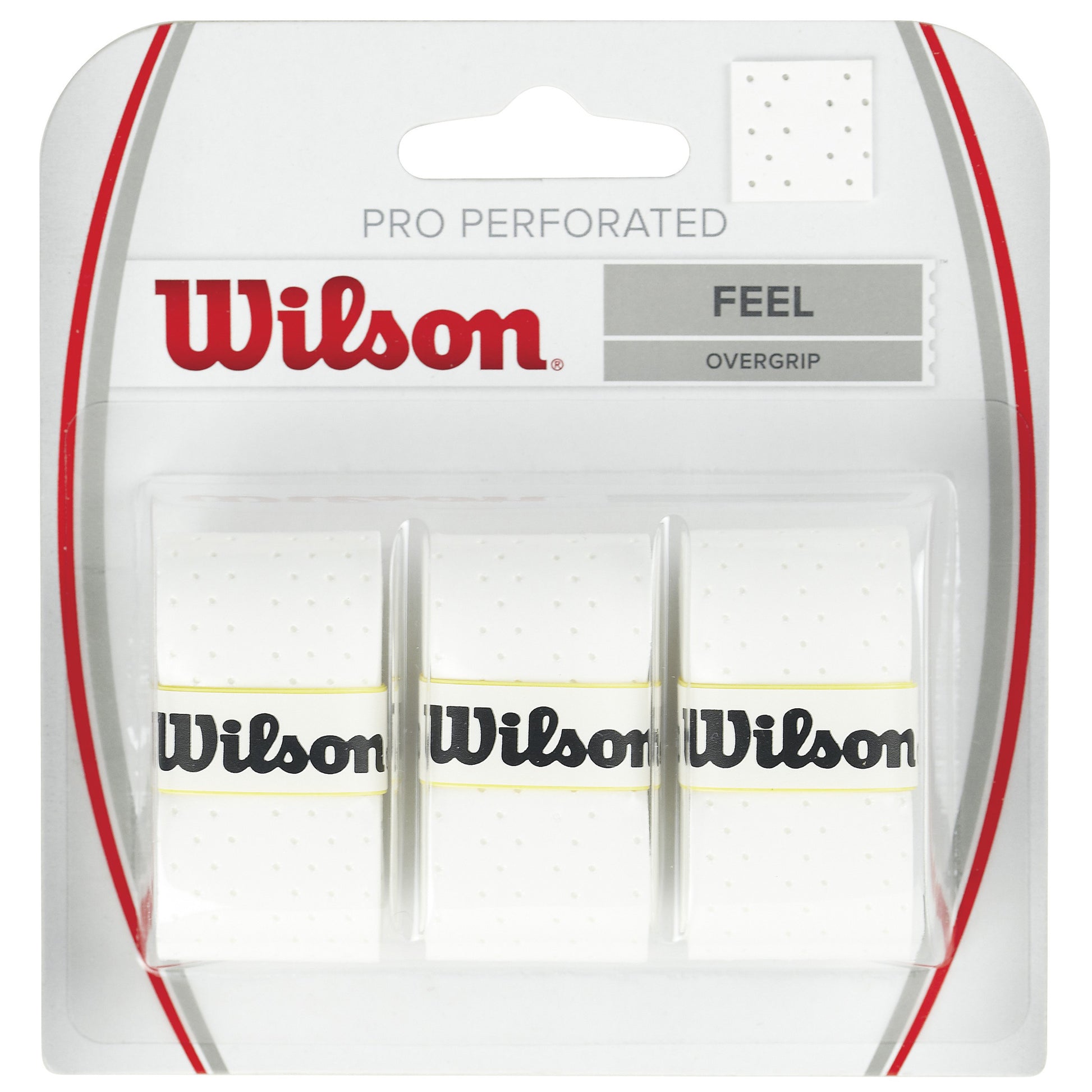 Wilson Pro Overgrip Perforated 3er Pack-Weiß