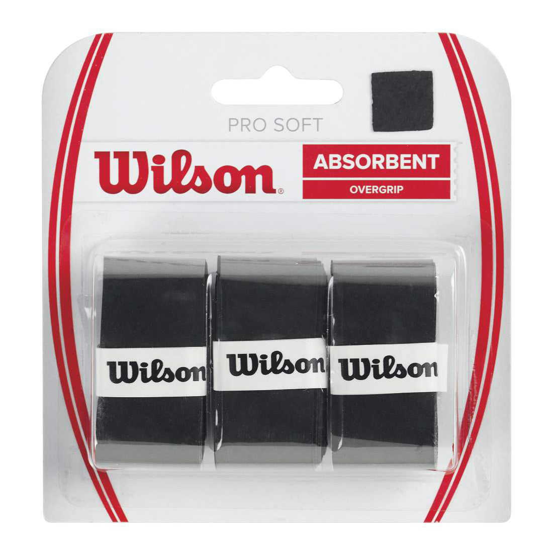Wilson Soft Overgrip 3er Pack-Schwarz