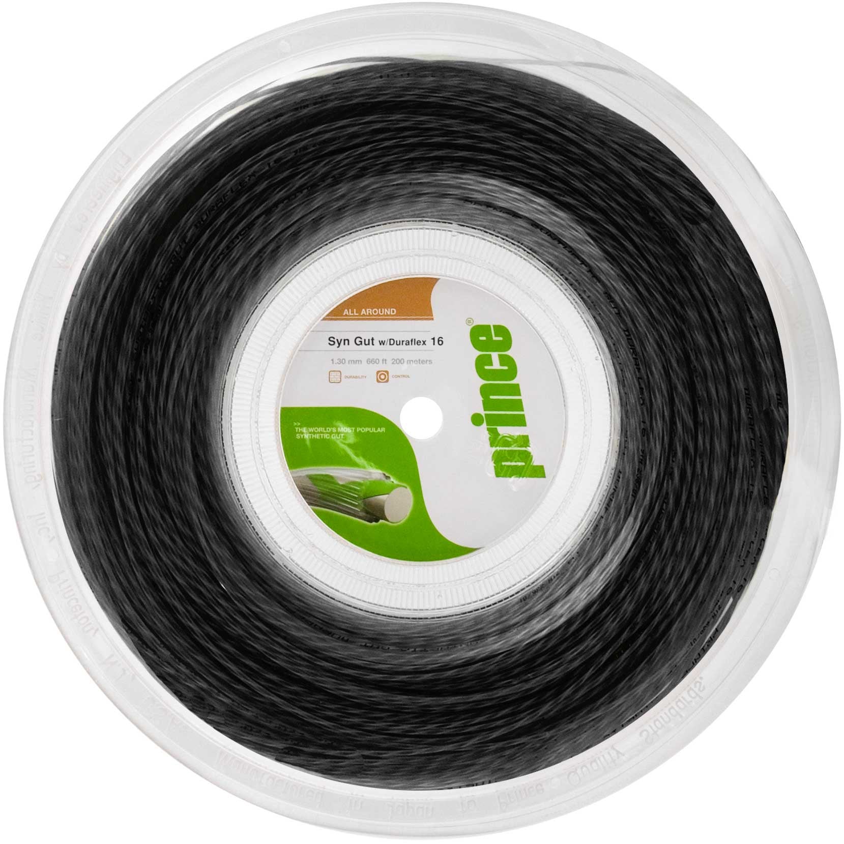 Prince Synthetic Gut Duraflex  Saitenrolle 200m - schwarz