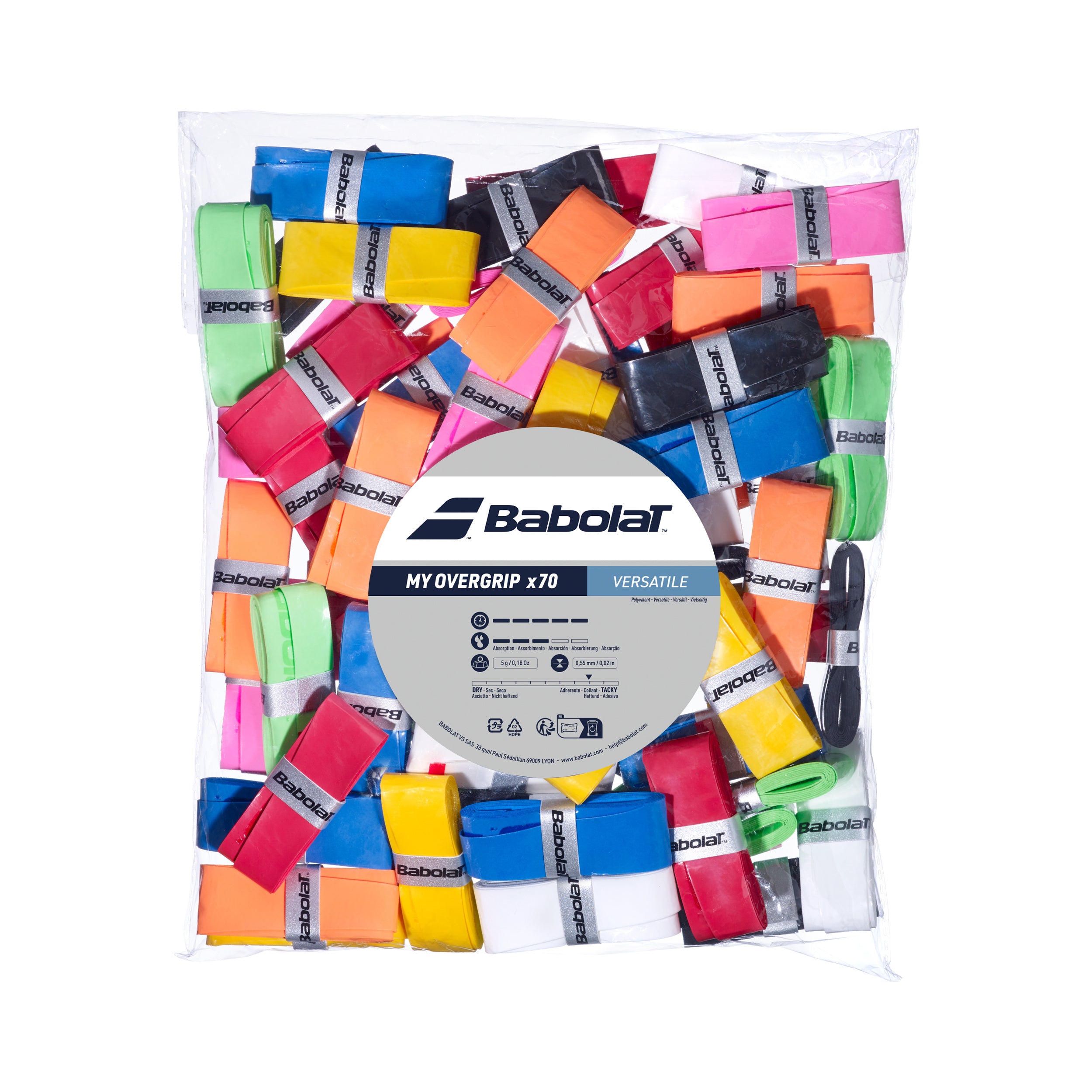 Babolat My Overgrip Refill 70er Pack-Mehrfarbig