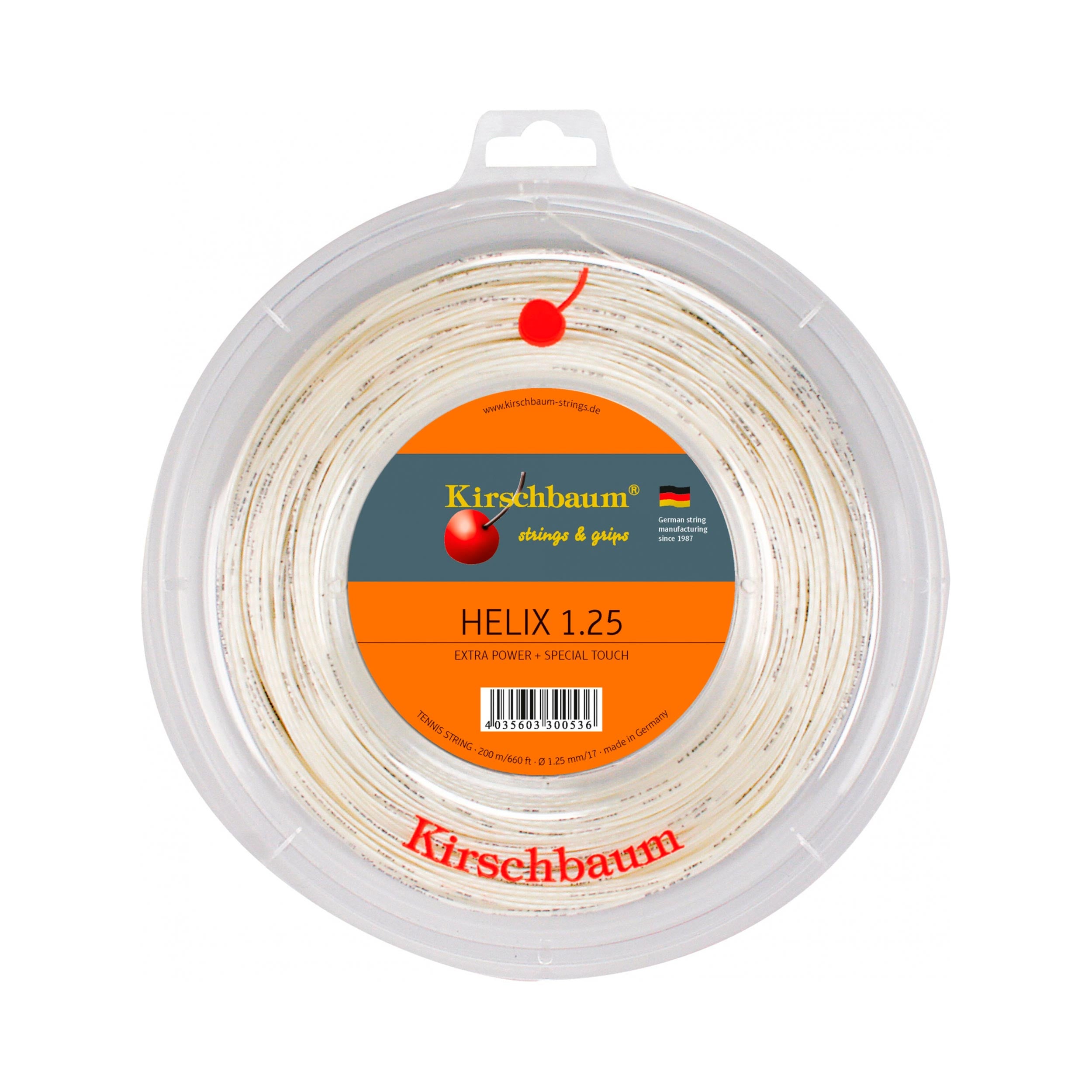 Kirschbaum Helix Saitenrolle 200m-Weiß
