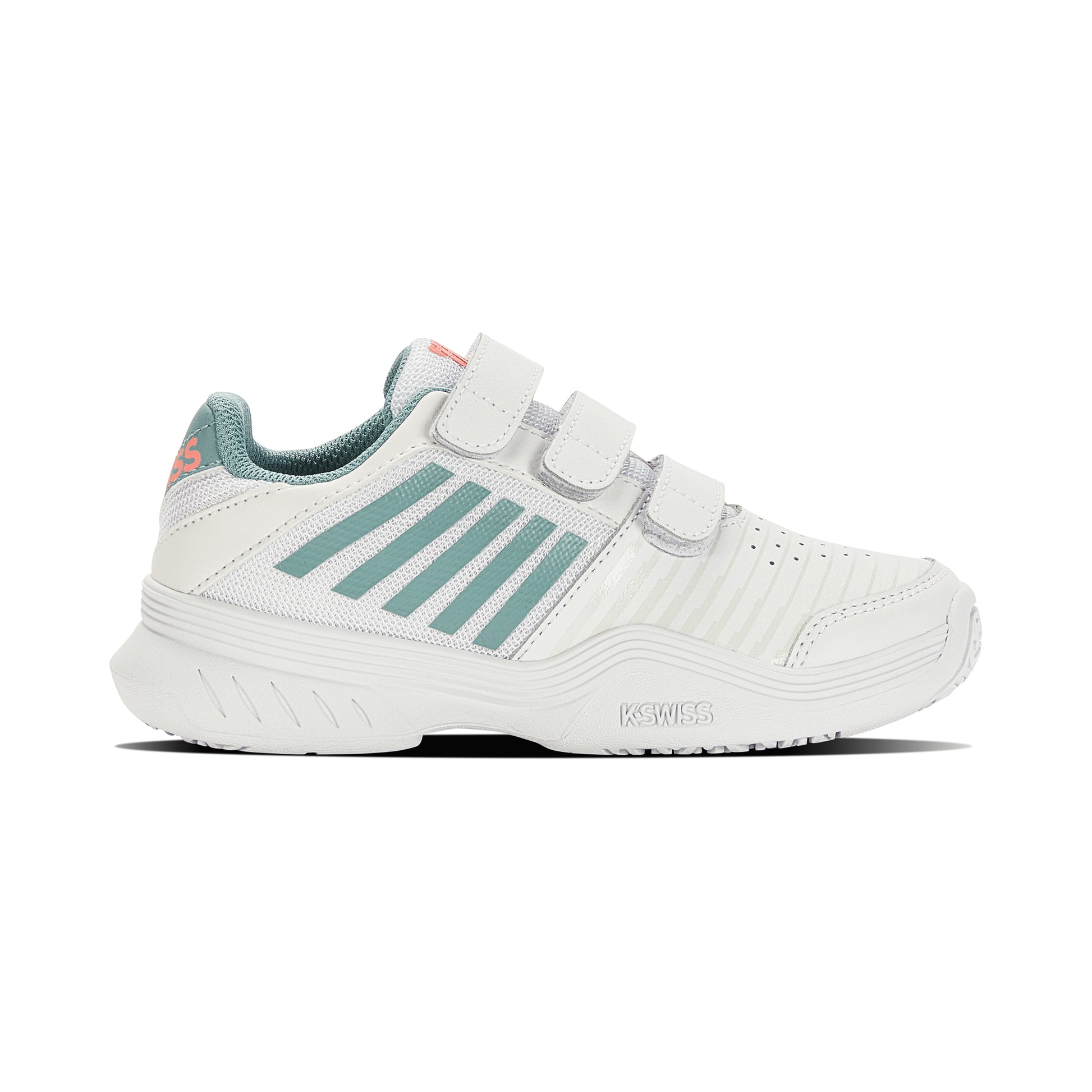 K-Swiss Court Express Strap Omni Allcourtschuh Kinder-weiß,türkis