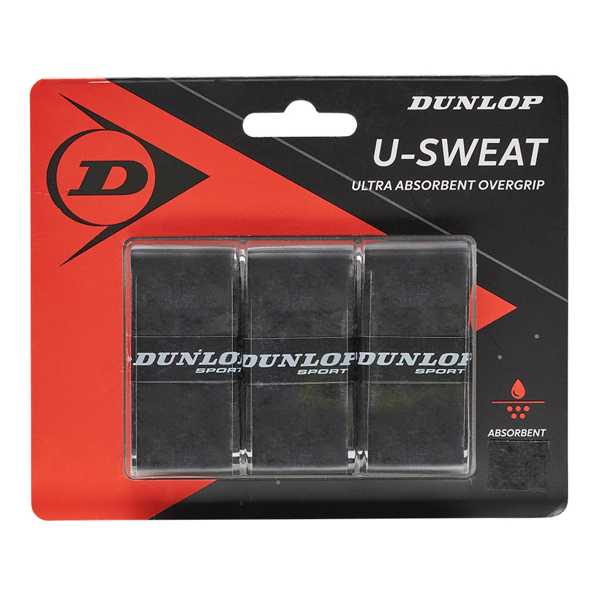 Dunlop U-Sweat 3er Pack-Schwarz,Rot