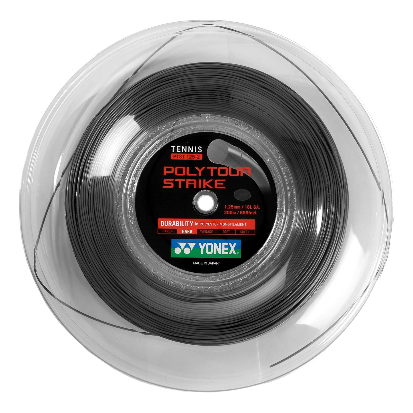 Yonex Poly Tour Strike Saitenrolle 200m - dunkelgrau