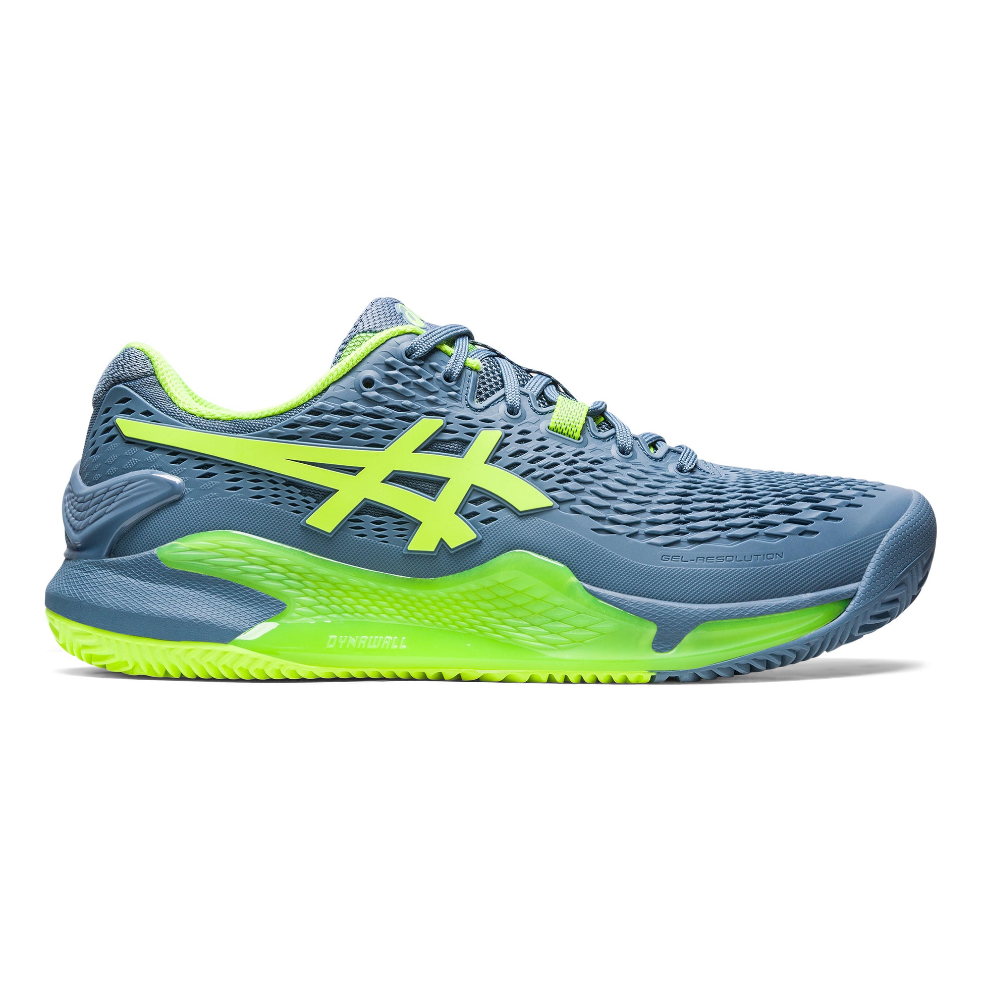 ASICS Gel-Resolution 9 Sandplatzschuh Herren - blau, neongrün