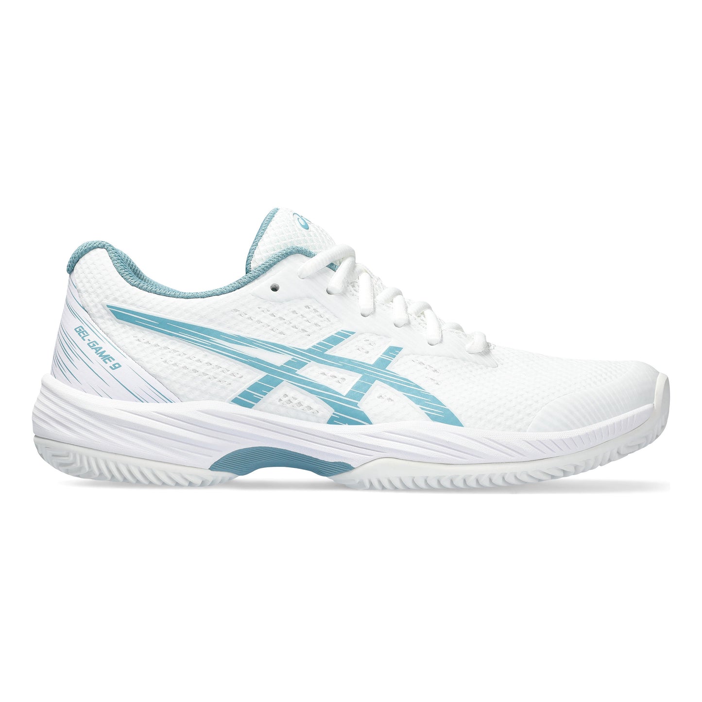 ASICS Gel-Game 9 Sandplatzschuh Damen - weiß, petrol