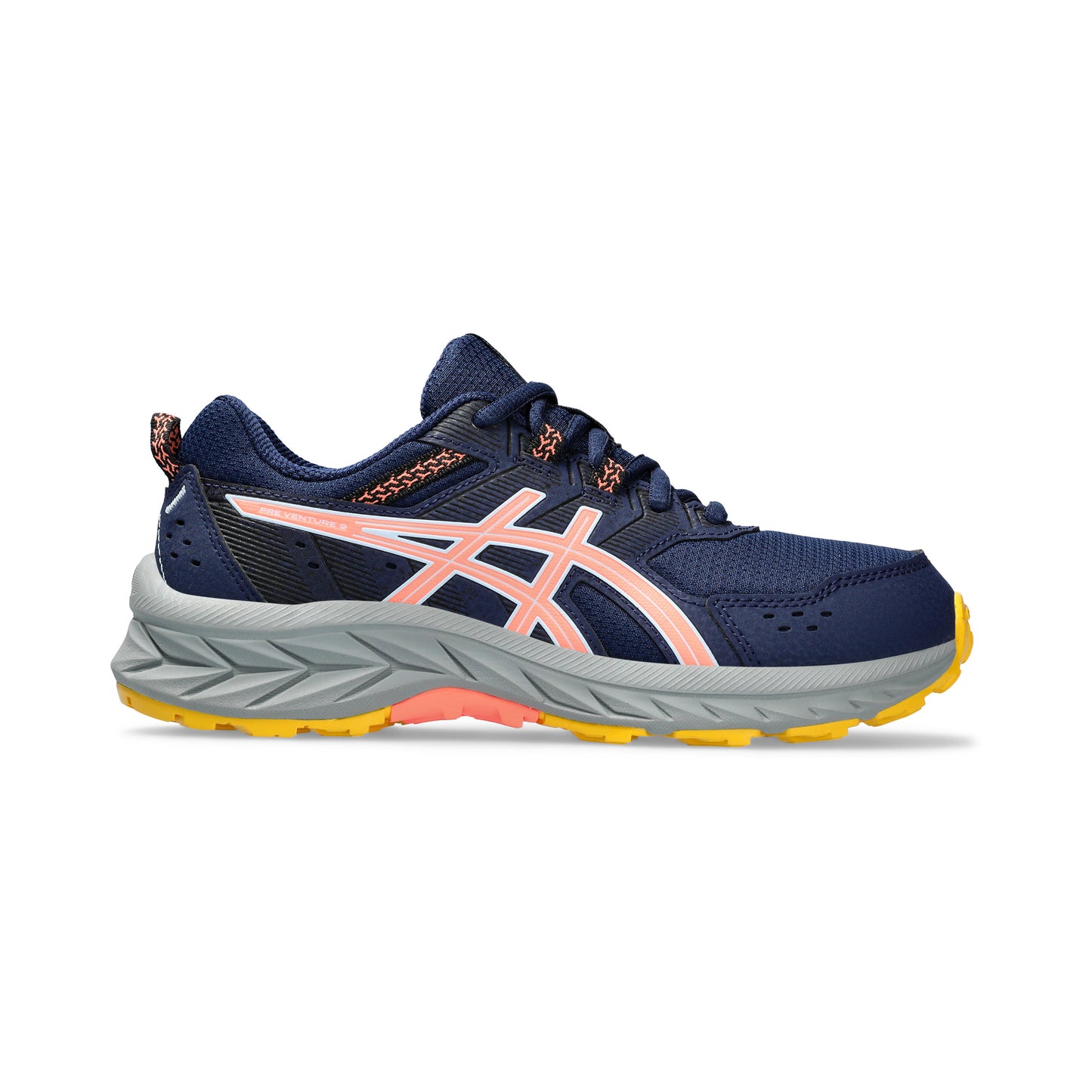 ASICS Pre-Venture 9 GS Trailschuh Kinder - dunkelblau, koralle