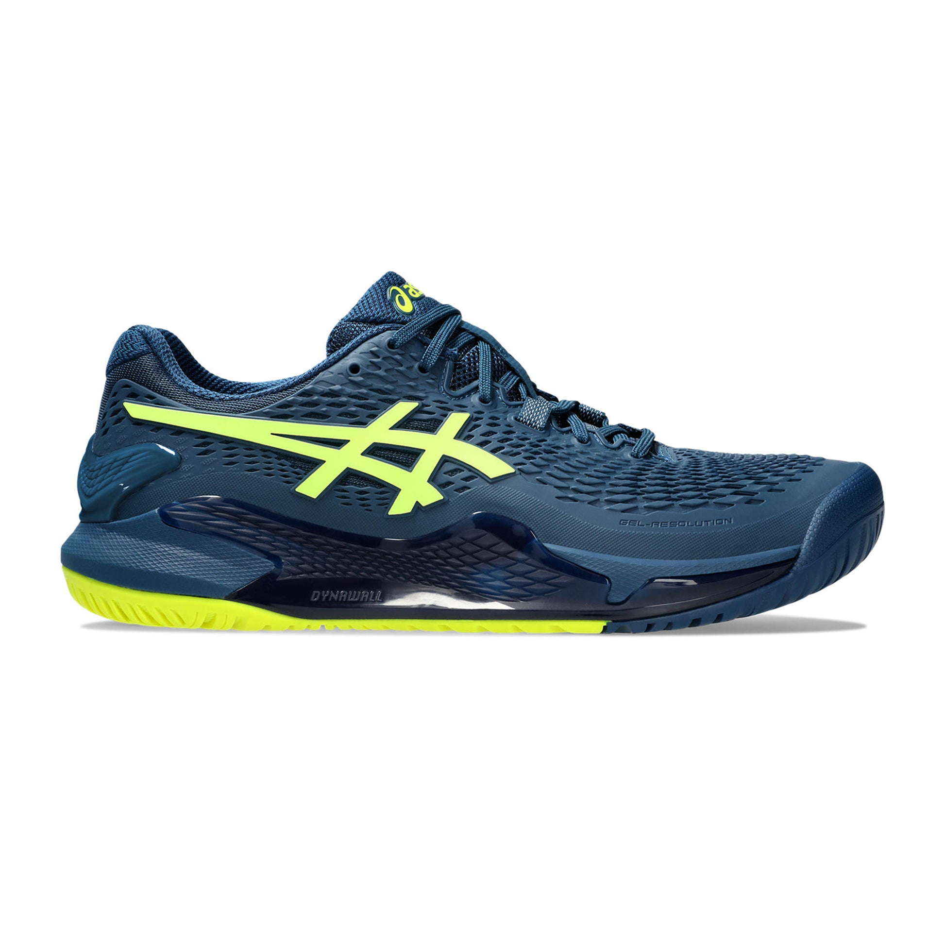 ASICS Gel-Resolution 9 Allcourtschuh Herren - blau, gelb