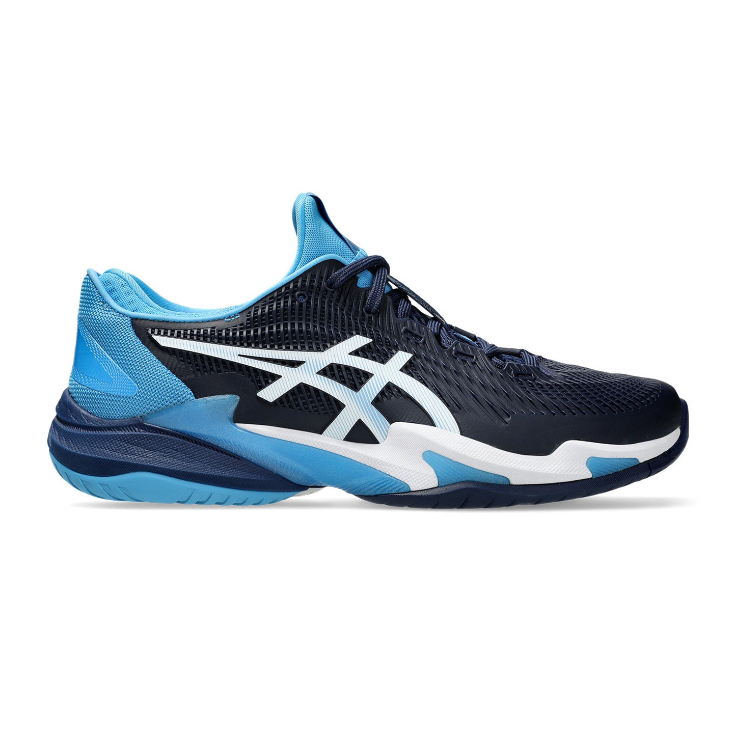 ASICS Court FF 3  Novak Allcourtschuh Herren - dunkelblau, türkis