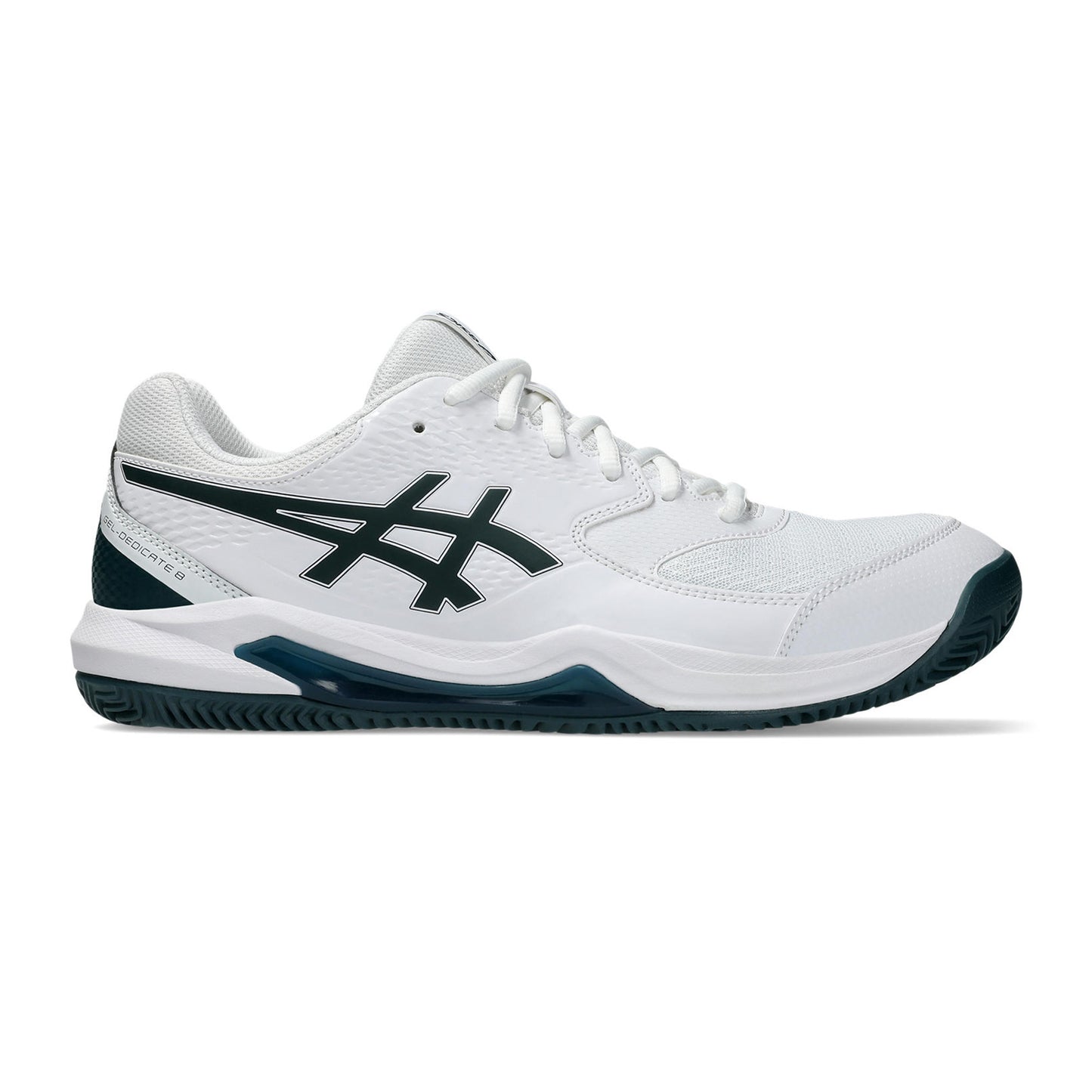 ASICS Gel-Dedicate 8 Sandplatzschuh Herren - weiß, dunkelgrün