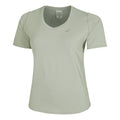 Road V-Neck Laufshirt Damen - oliv,