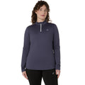 Core Winter 1/2 Zip Laufshirt Damen-Blaugrau