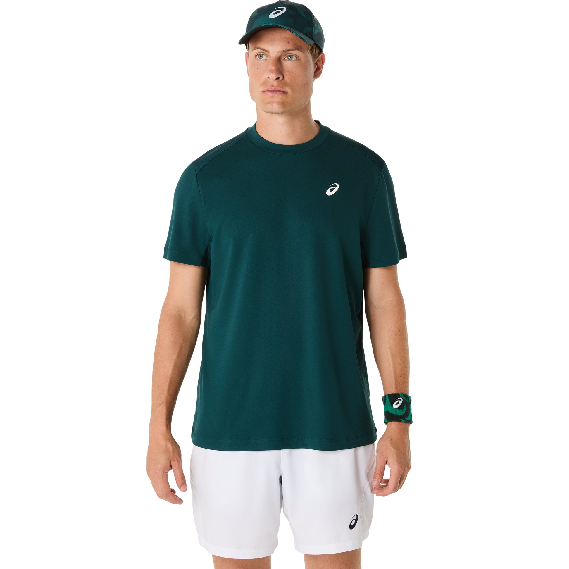 ASICS Court T-Shirt Herren - dunkelgrün,