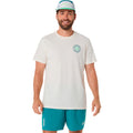 Court Graphic T-Shirt Herren - creme, grün