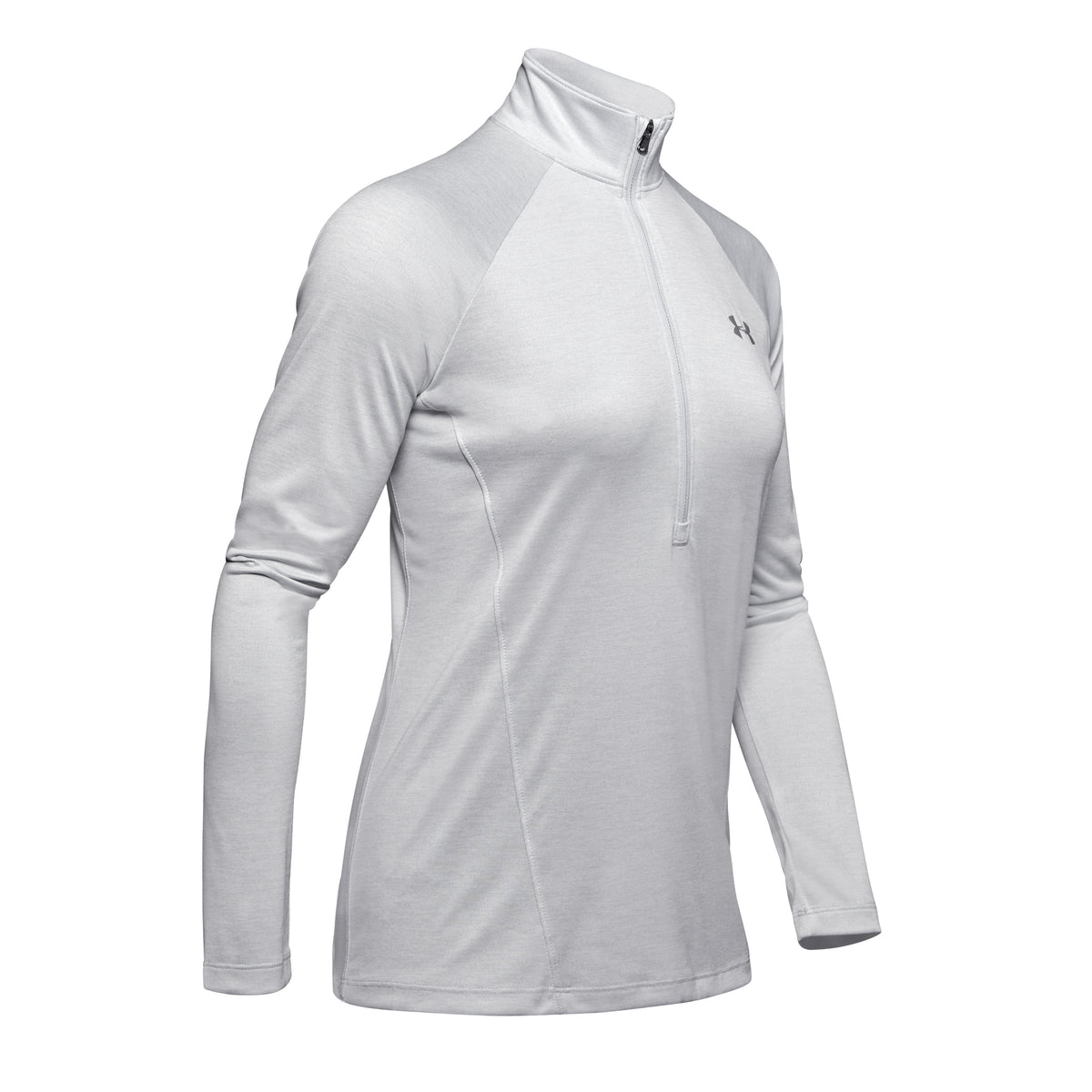 Under Armour Tech Half-Zip Twist Longsleeve Damen - hellgrau, silber