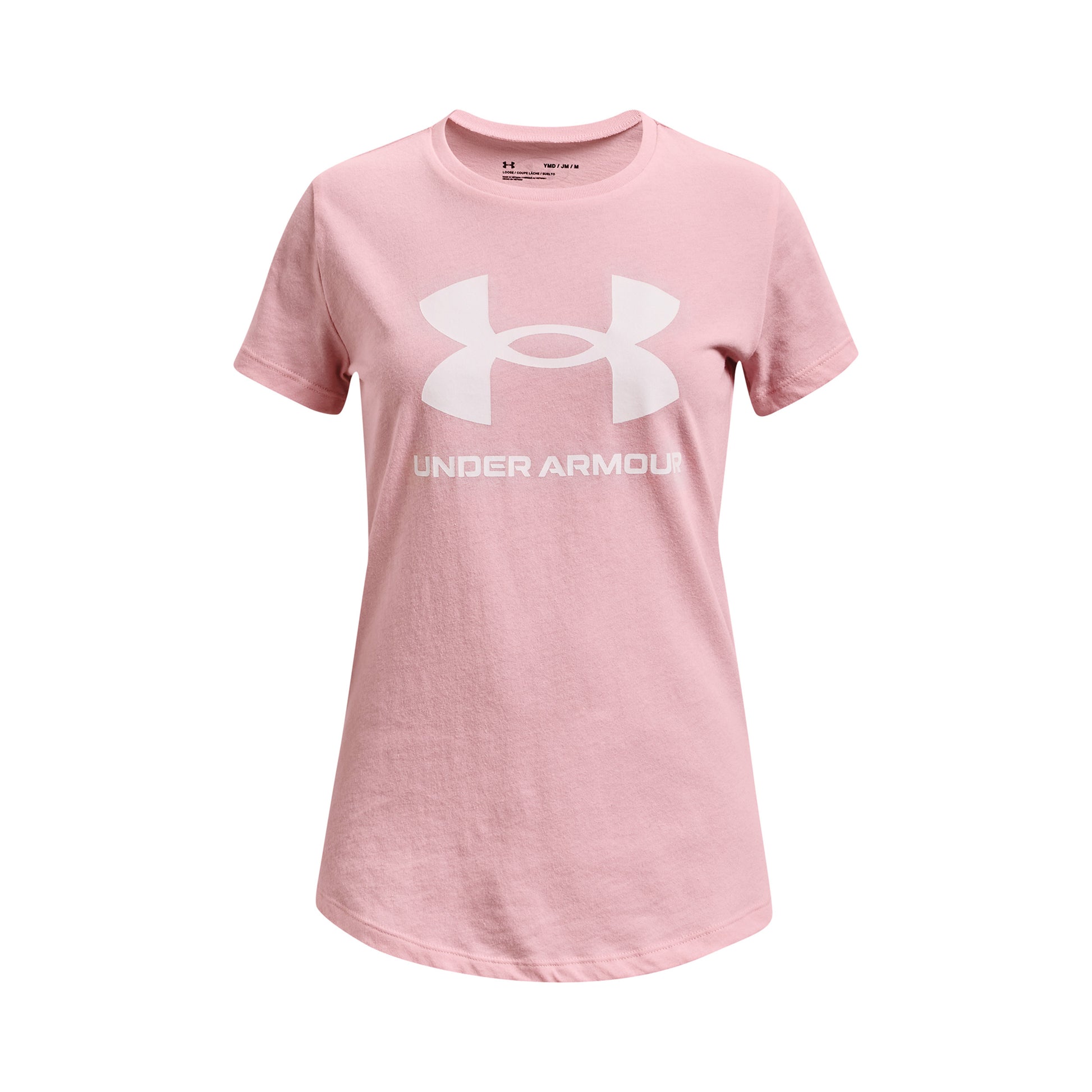 Under Armour Sportstyle Logo T-Shirt Mädchen - rosa, weiß