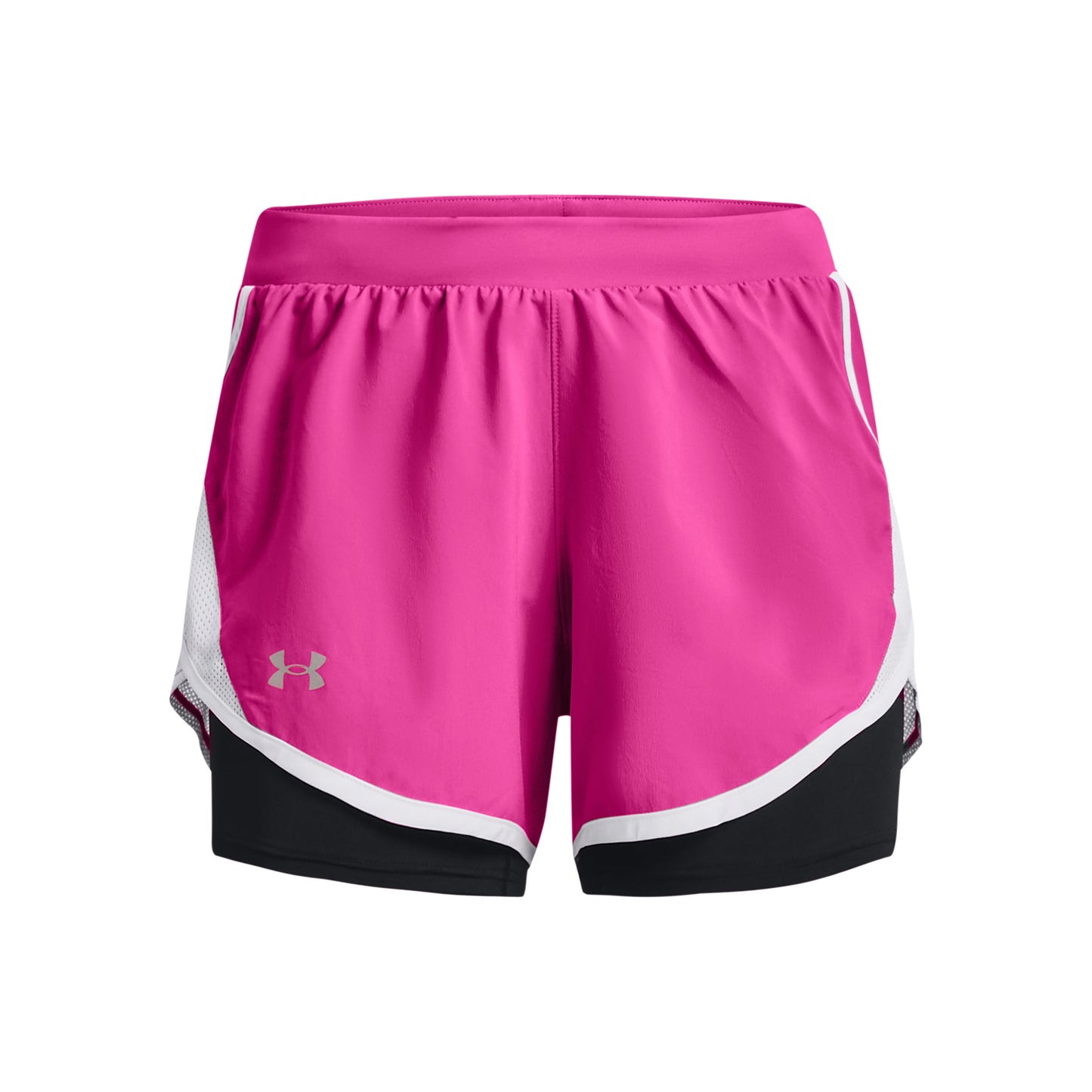 Under Armour Fly By 2.0 2in1 Shorts Damen-Pink,Weiß