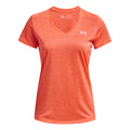 Tech Twist T-Shirt Damen - orange, grau