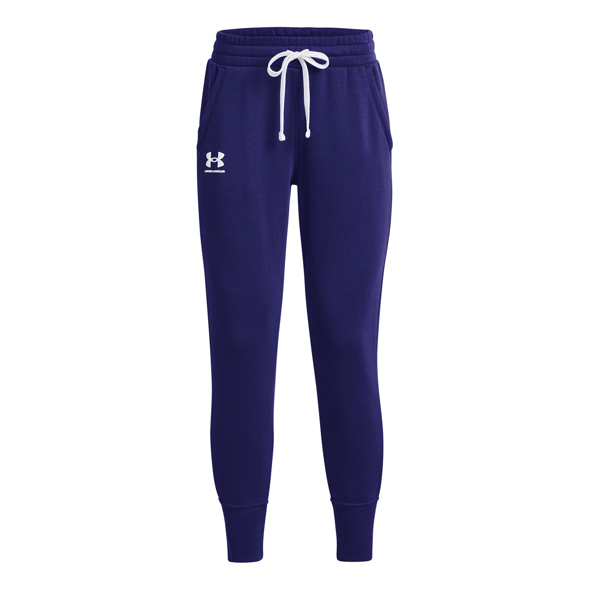 Under Armour Fleece Trainingshose Damen - dunkelblau, weiß