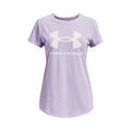Sportstyle Logo T-Shirt Mädchen - flieder, weiß