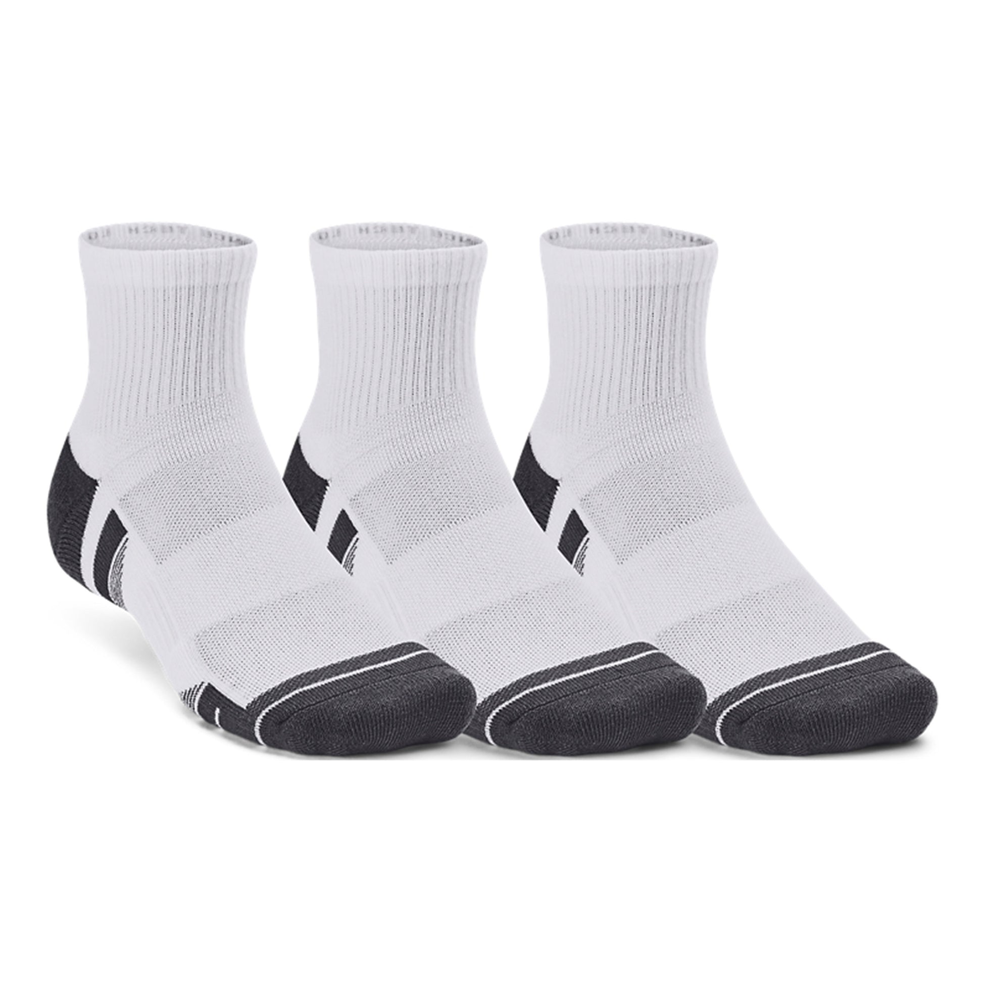 Under Armour Performance Tech Quarter Tennissocken 3er Pack-Weiß
