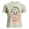Run Everywhere Graphic Laufshirt Damen - grün,
