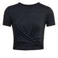 Motion Crossover Crop T-Shirt Damen-Schwarz