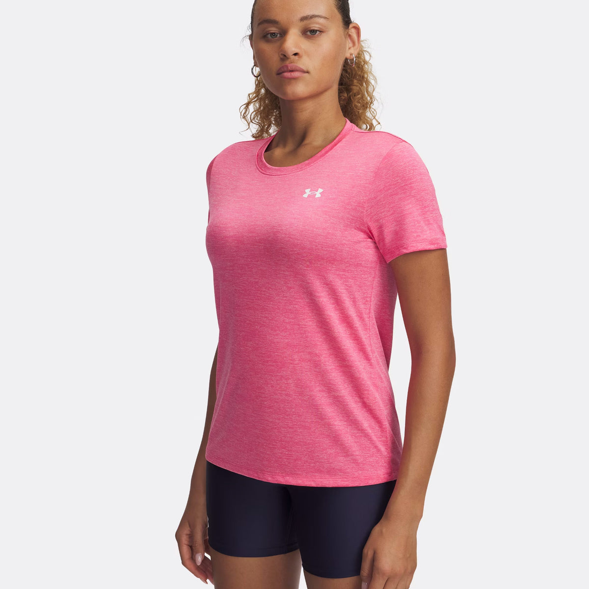 Under Armour Tech Twist T-Shirt Damen-Pink,Weiß