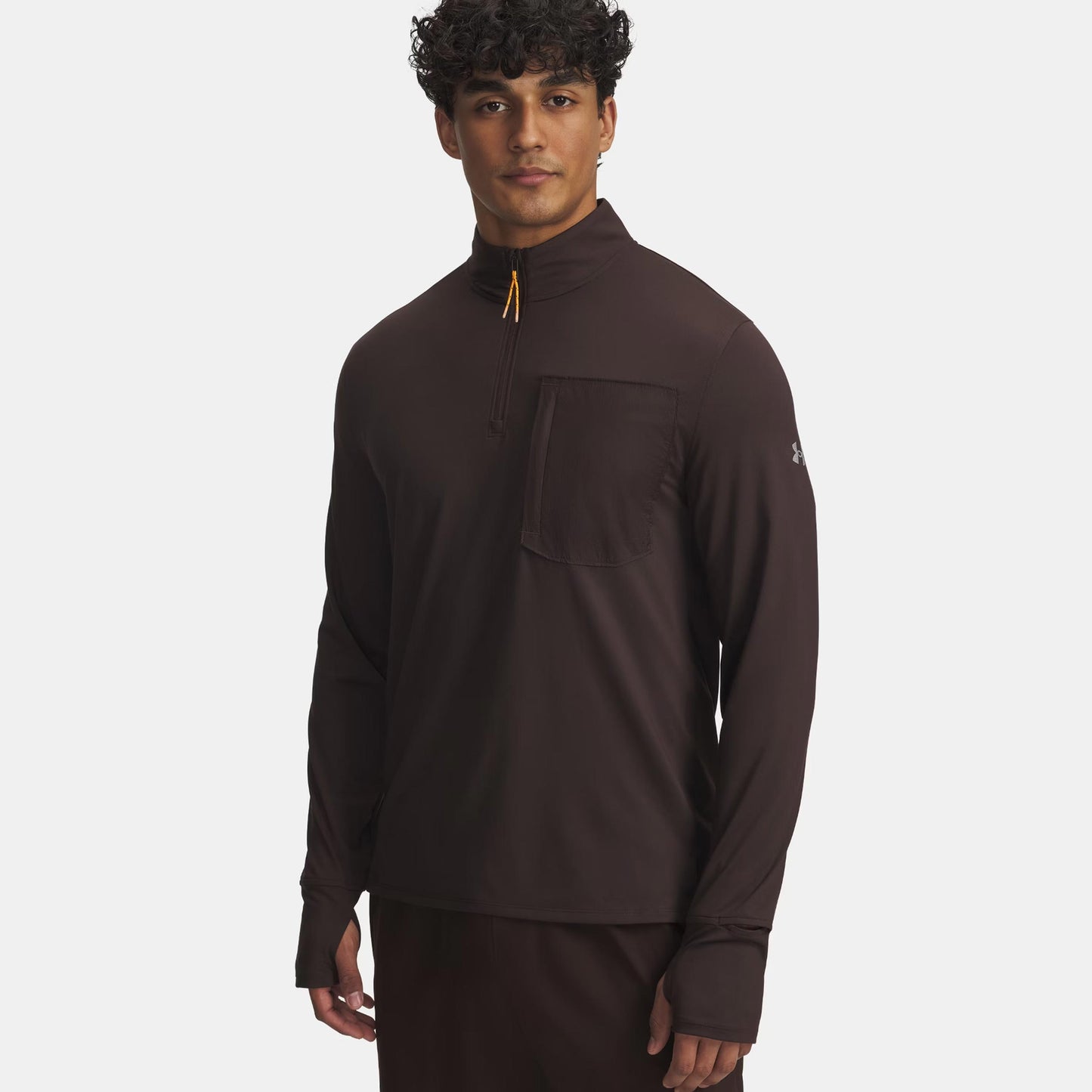 Under Armour Run Trail Quarter Zip Lauftop Herren-braun