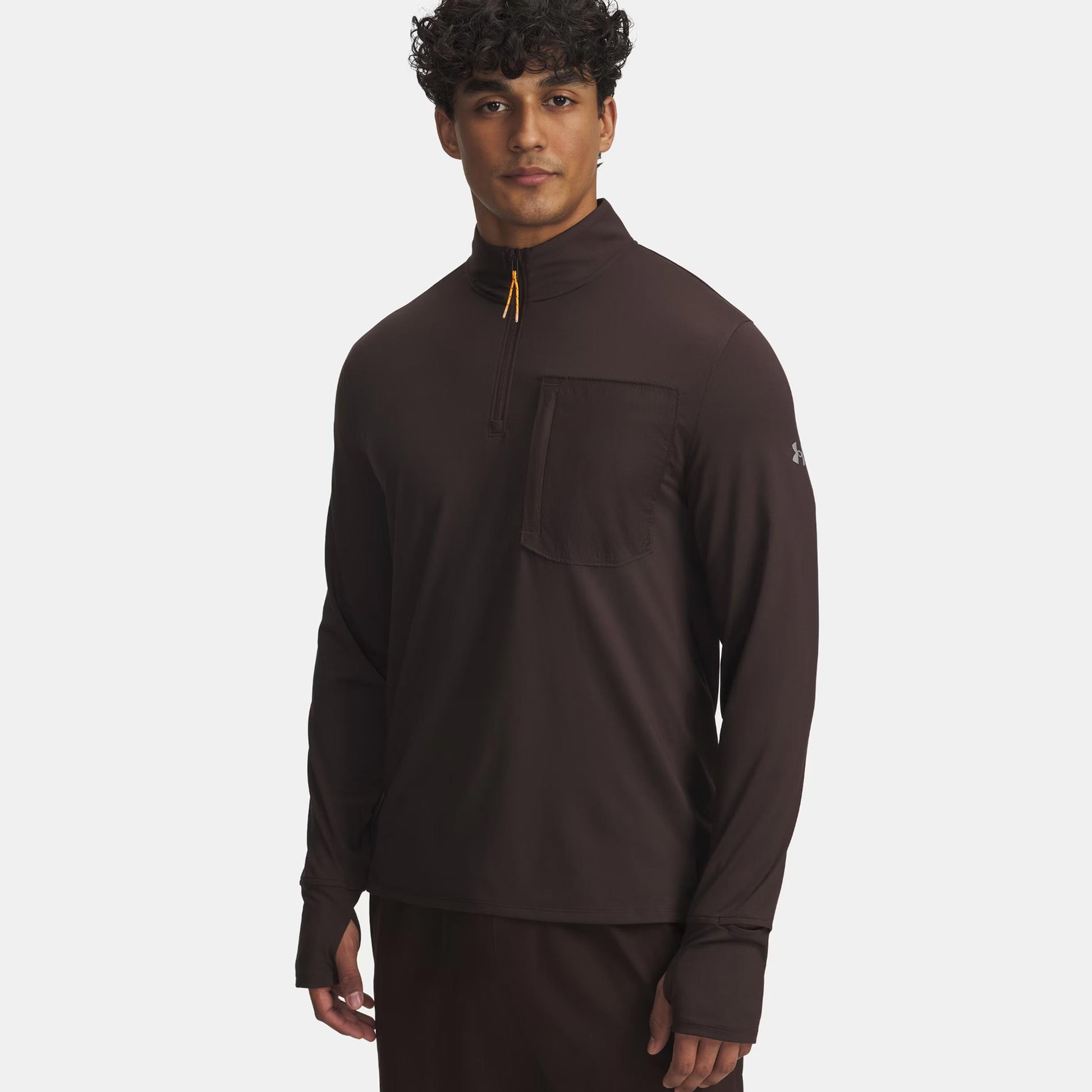 Under Armour Run Trail Quarter Zip Lauftop Herren-braun