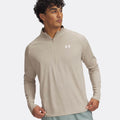 Tech Textured Half-Zip Longsleeve Herren - braun,