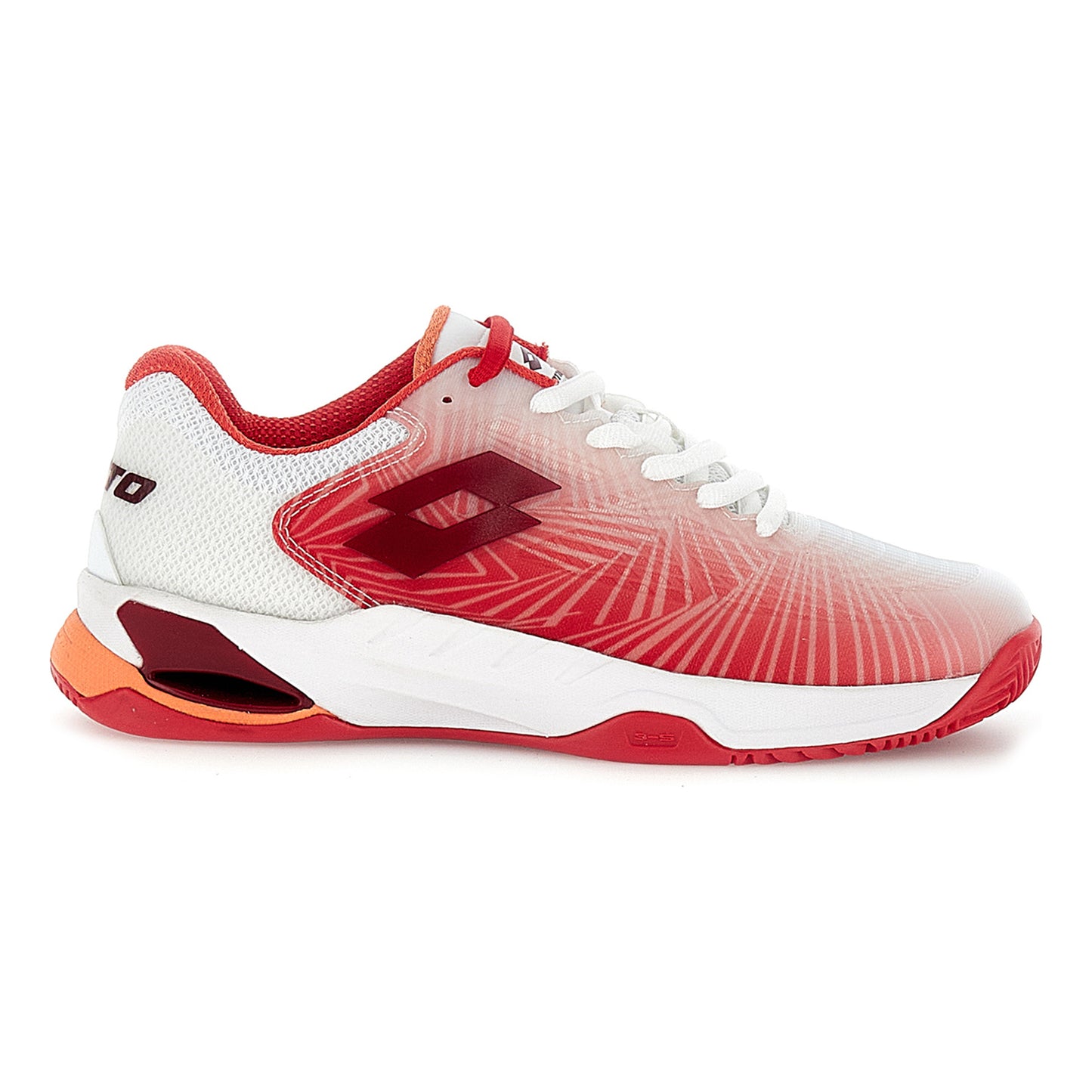 Lotto Mirage 100 II Sandplatzschuh Damen - weiß, rot