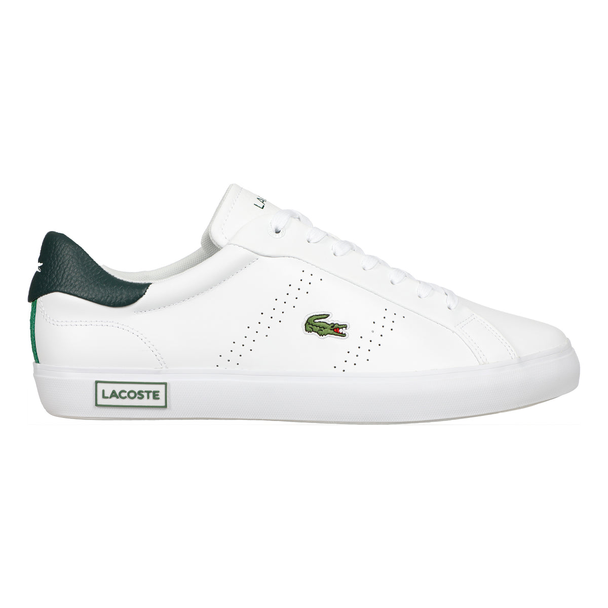 Lacoste Powercourt 2.0 Sneaker Herren - weiß, dunkelgrün