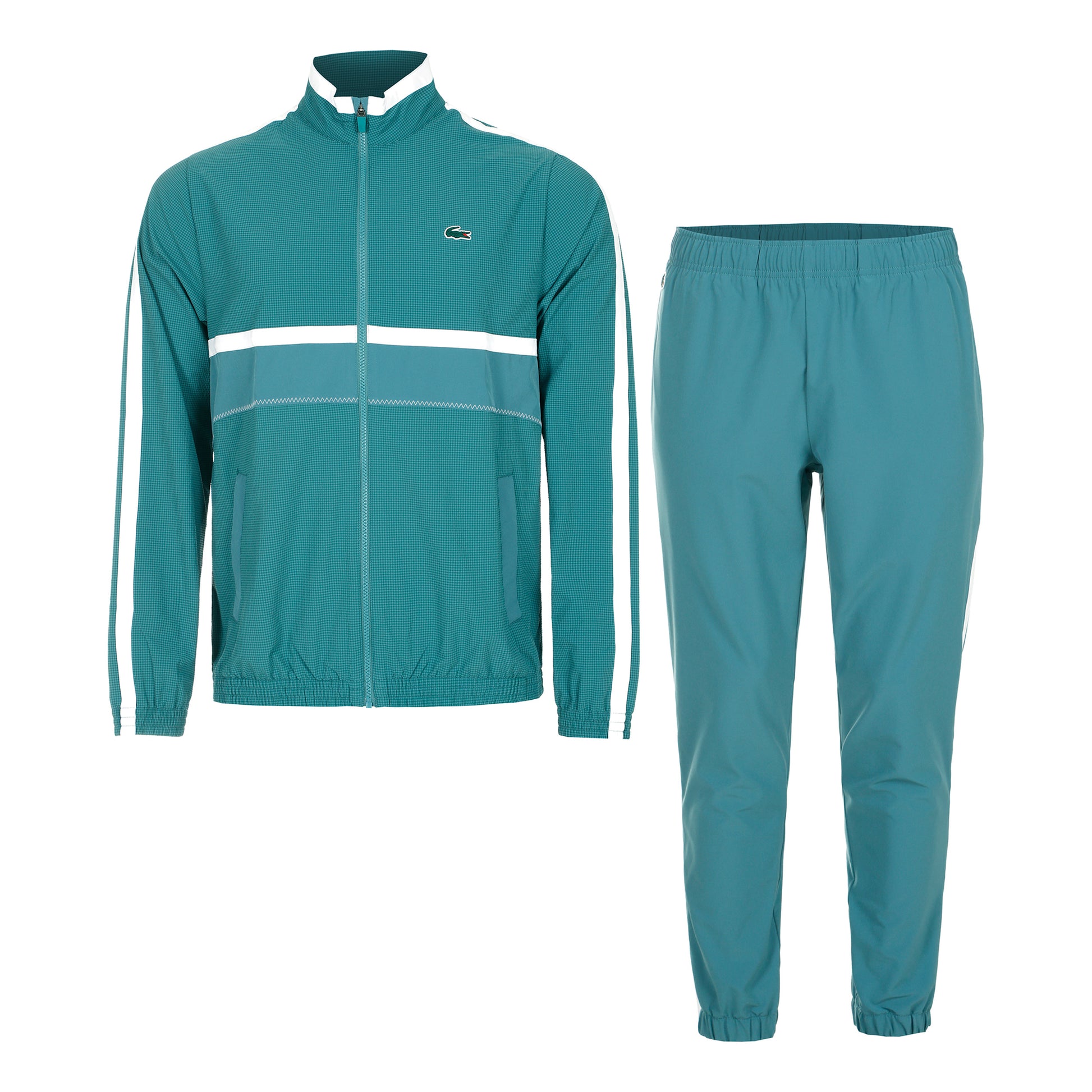 Lacoste Tracksuits Trainingsanzug Herren - petrol, weiß