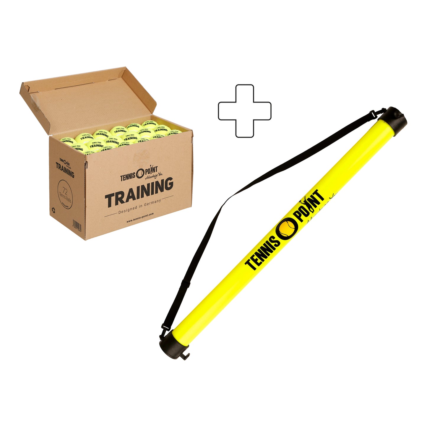 Tennis-Point 72er Box Training plus Ballsammelröhre