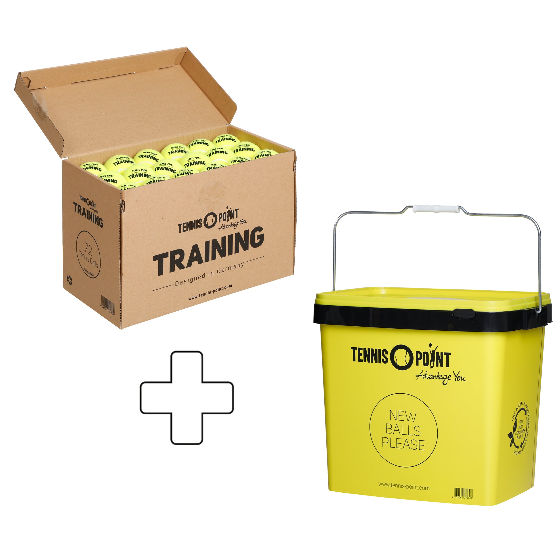 Tennis-Point 72er Box Training plus Balleimer