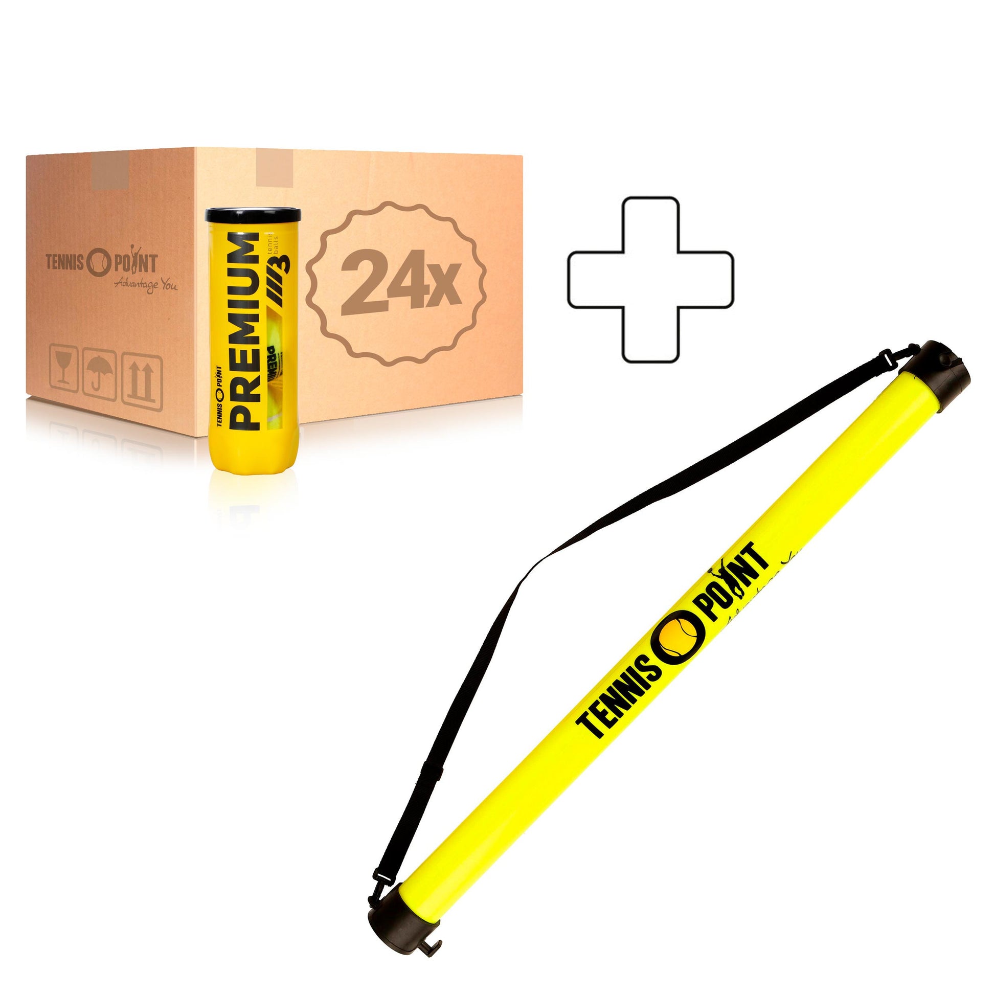 Tennis-Point 24x 3er Dose Premium plus Ballsammelröhre