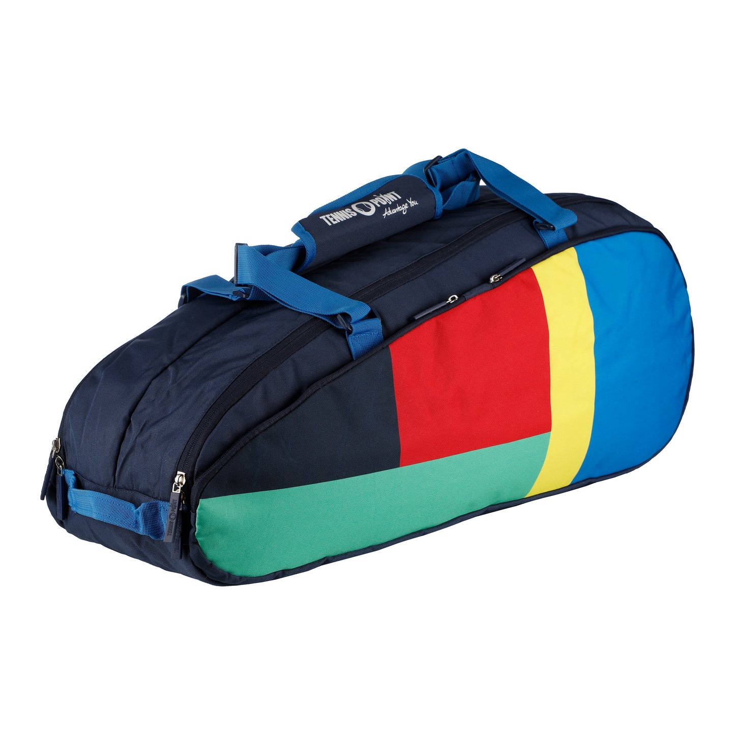 Tennis-Point Premium Colourblock 9R Schlägertasche - dunkelblau