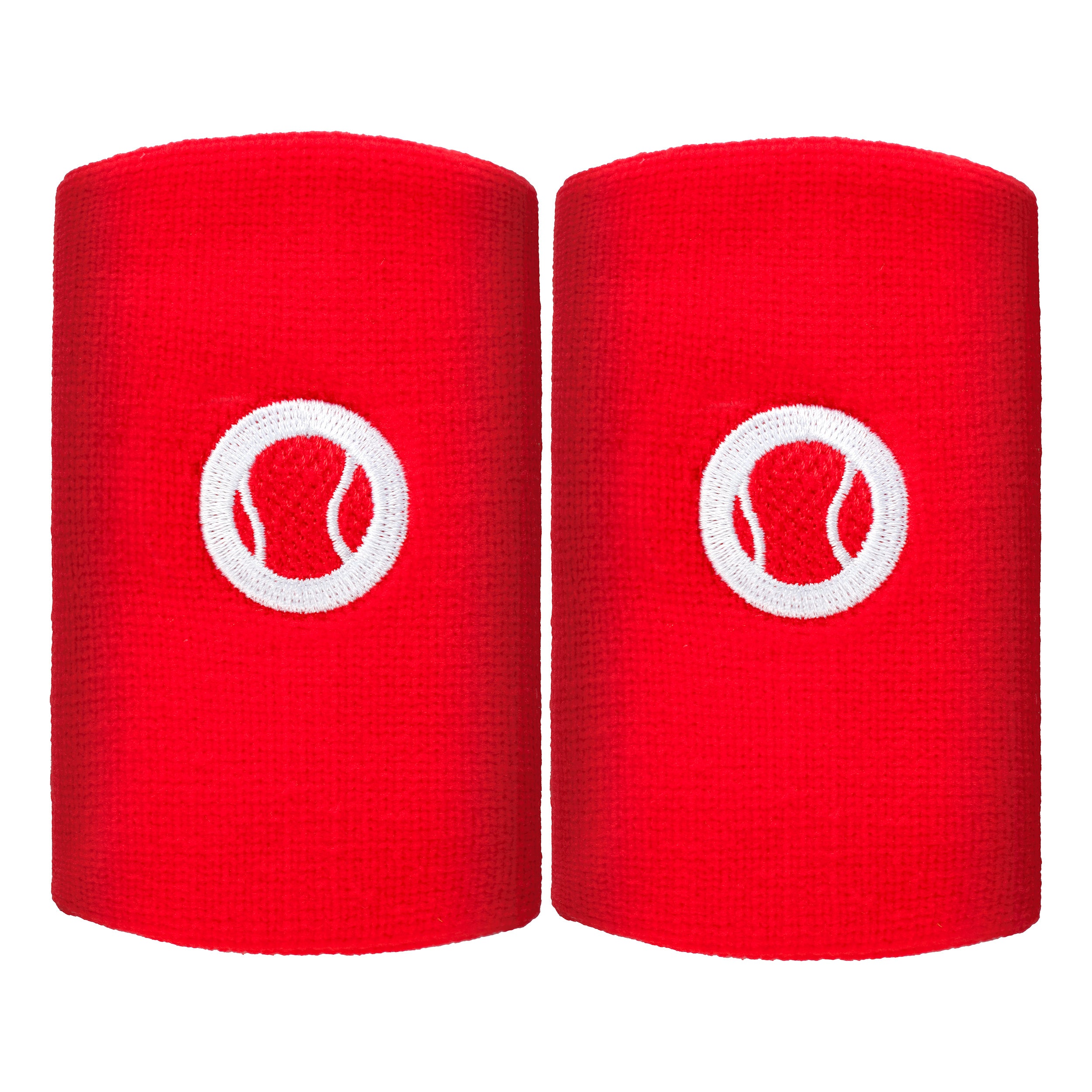 Tennis-Point Long Schweißband 2er Pack Unisex - rot,
