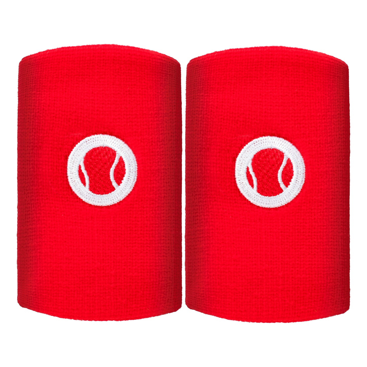 Tennis-Point Long Schweißband 2er Pack Unisex - rot,