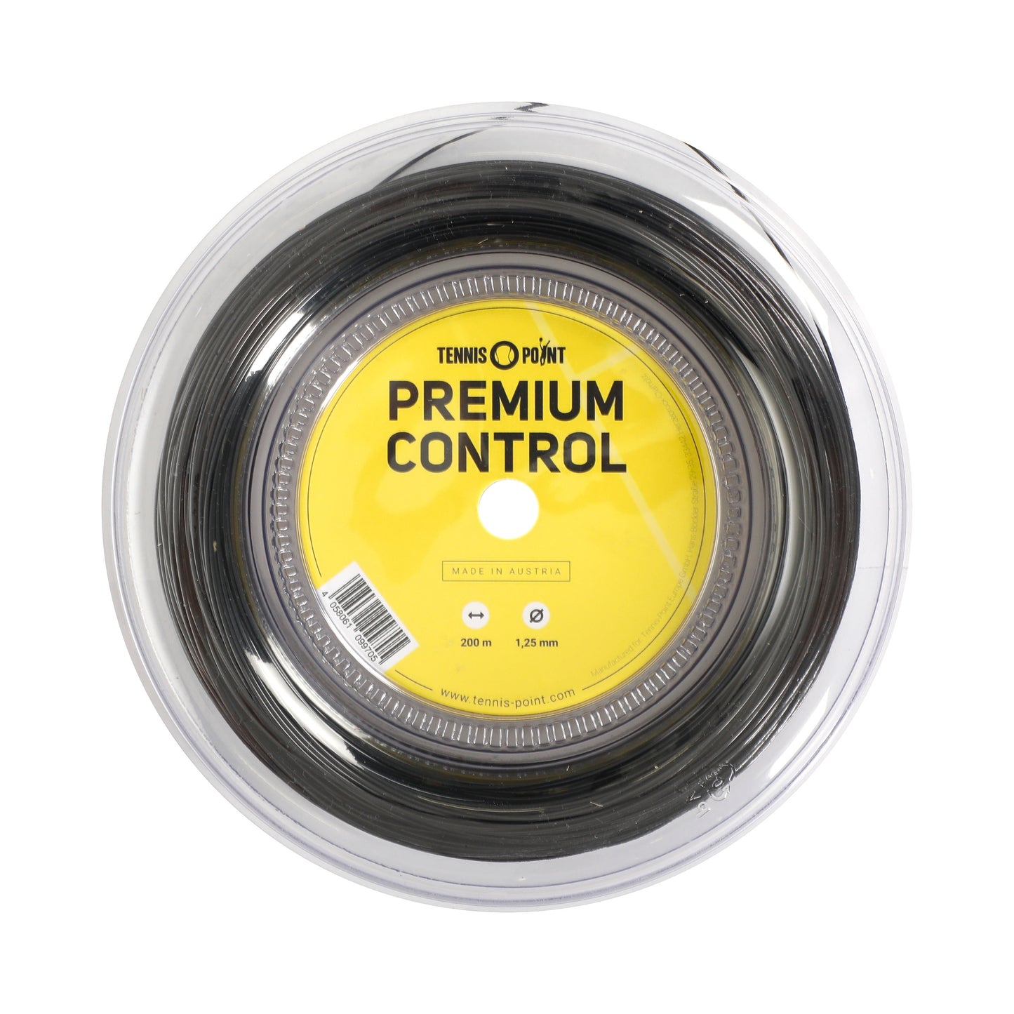 Tennis-Point Premium Control Saitenrolle 200m-Schwarz