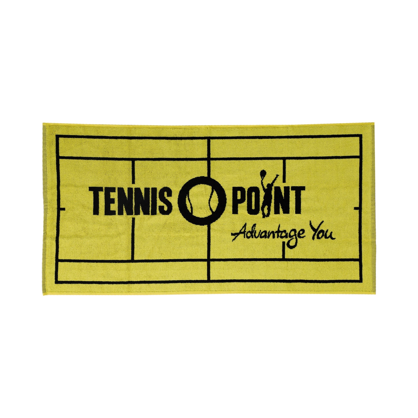 Tennis-Point 50x100 Handtuch-Gelb,Schwarz