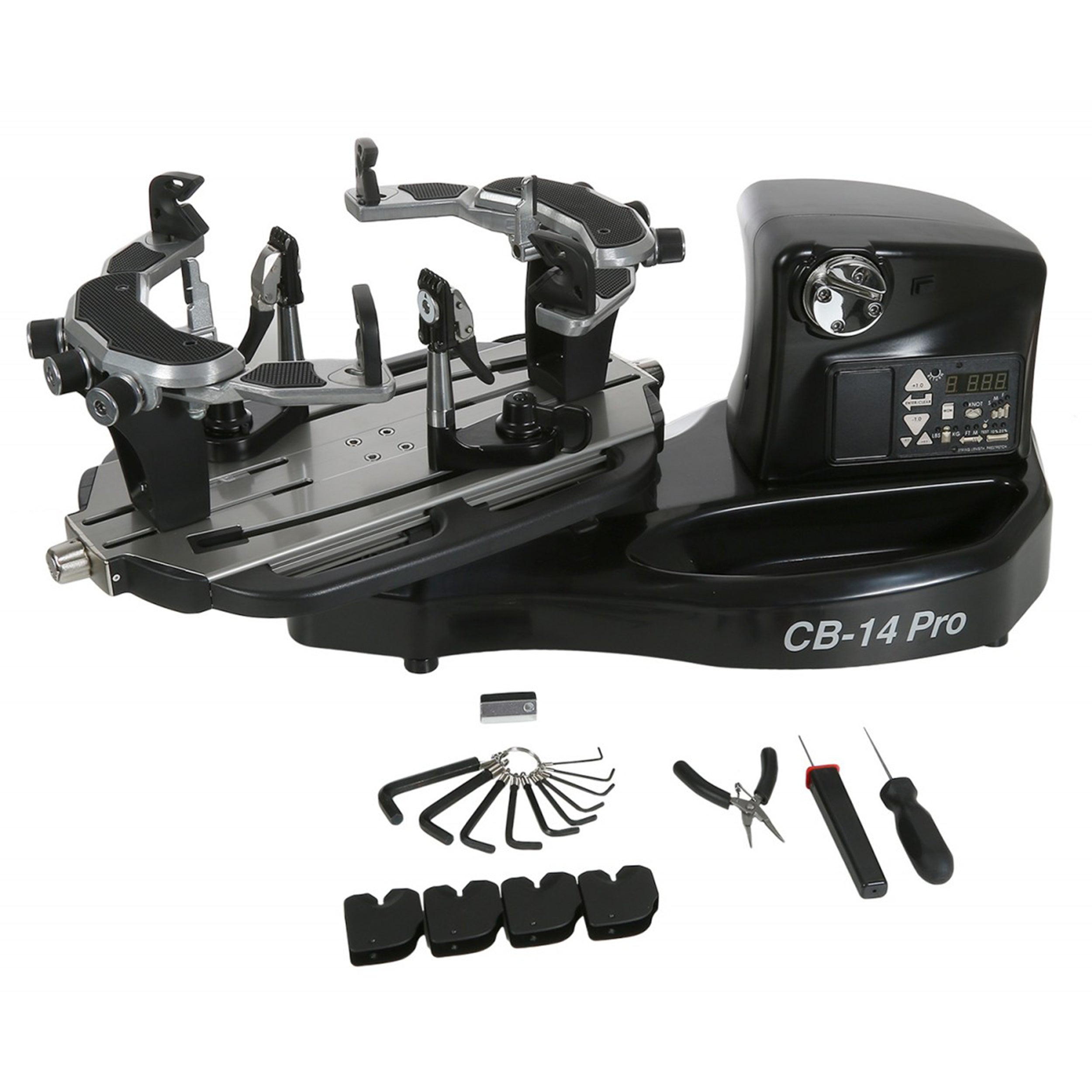 Tennis-Point PRO MASTER CB14 Besaitungsmaschine-Schwarz,Silber