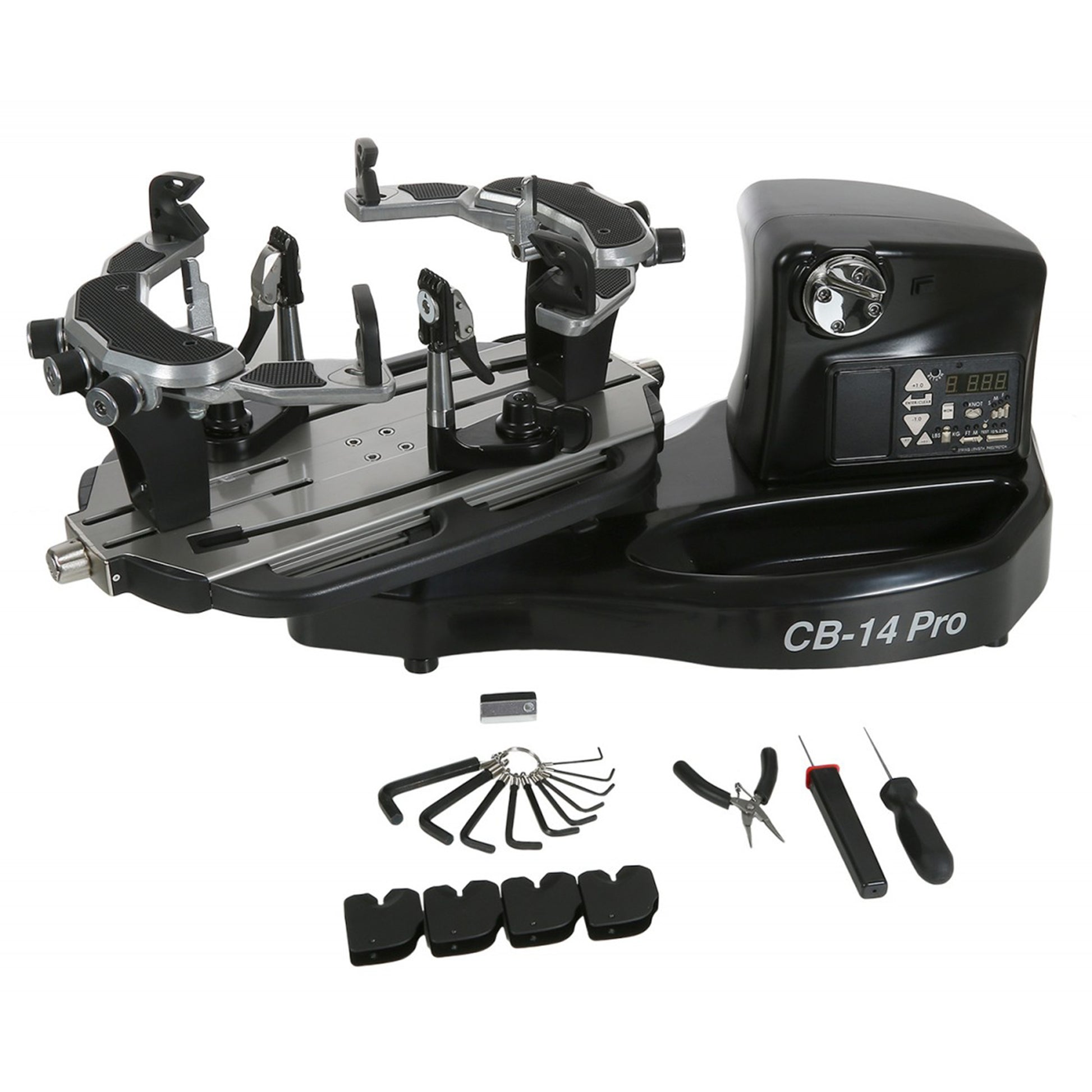 Tennis-Point PRO MASTER CB14 Besaitungsmaschine-Schwarz,Silber