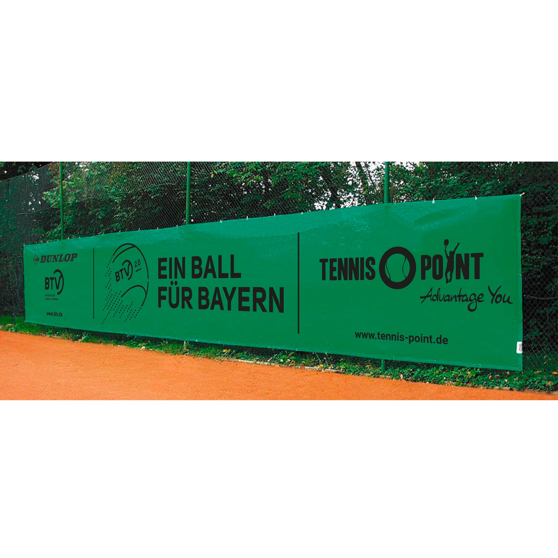 Tennis-Point Dunlop - Ein Ball für Bayern Sichtblende 12x2m