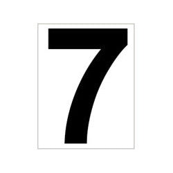 Tegra Platzziffer 7 Schild-Weiß,Schwarz