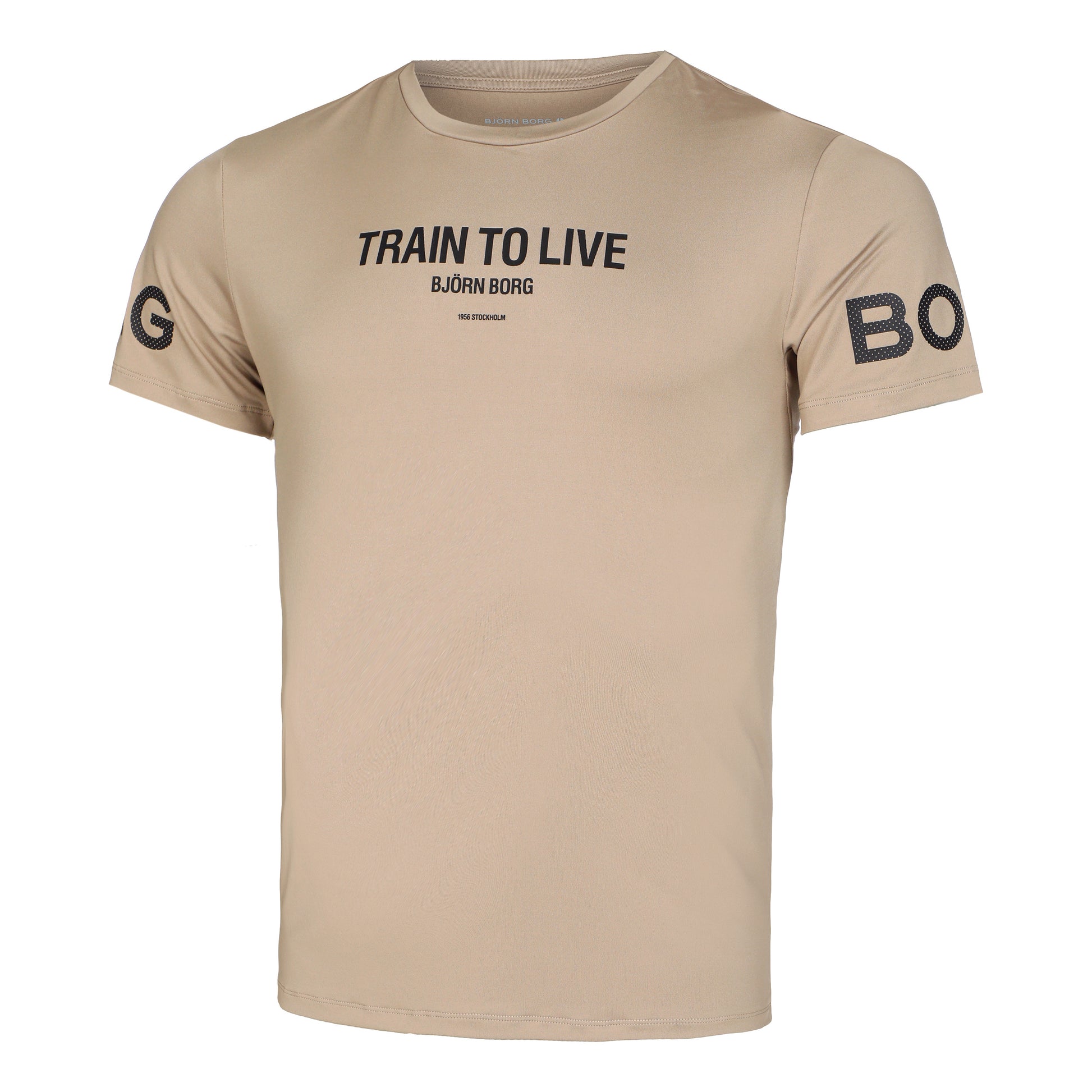 Björn Borg Borg Graphic T-Shirt Herren - beige, schwarz