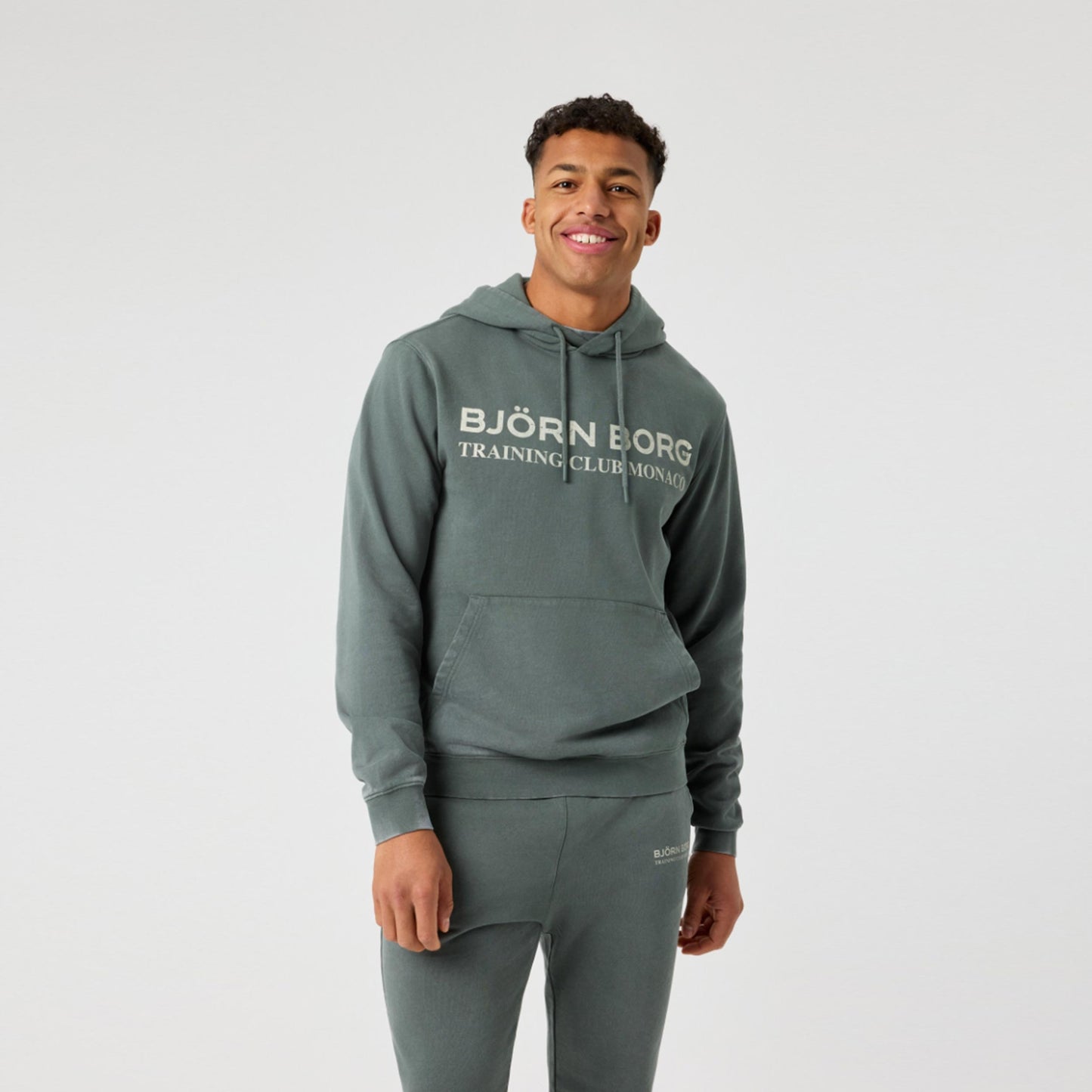 Björn Borg Classic Print Hoody Herren-dunkelgrün